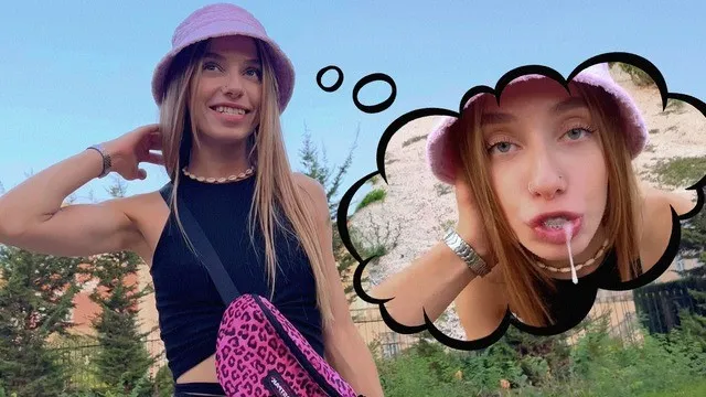 Заглот члена в парке от украинки Bunny_Rabbits: парочка занялась оральным сексом в общественном месте на улице